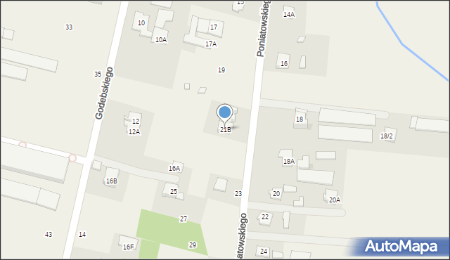 Janki, Poniatowskiego, 21B, mapa Janki