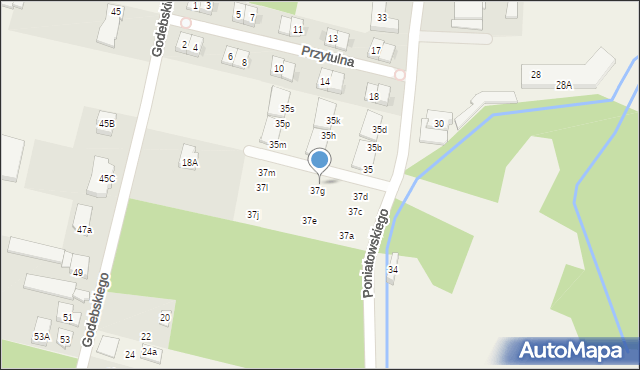 Janki, Poniatowskiego, 37h, mapa Janki