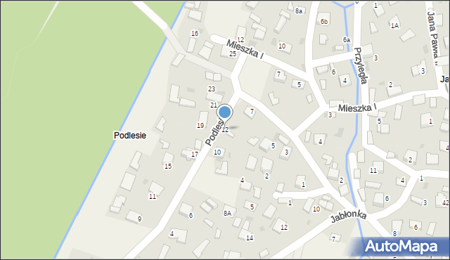 Jankowice, Podlesie, 12, mapa Jankowice