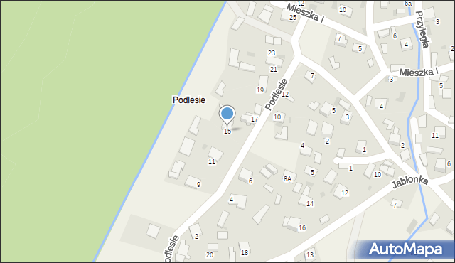 Jankowice, Podlesie, 15, mapa Jankowice