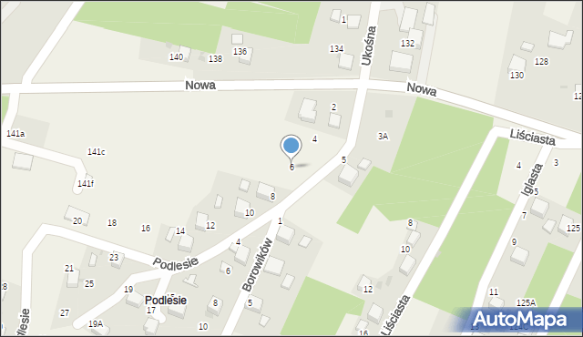 Jankowice, Podlesie, 6, mapa Jankowice