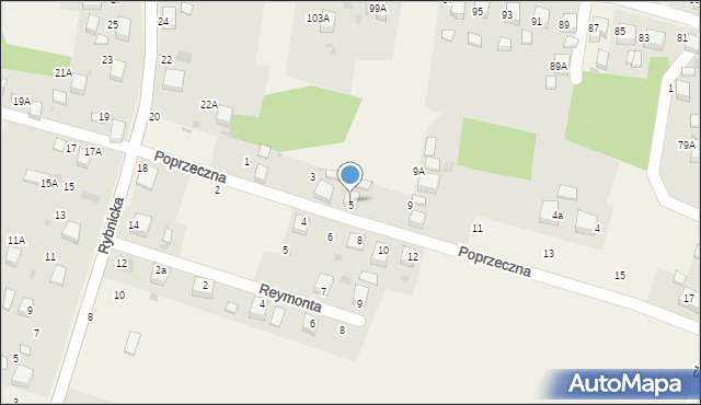 Jankowice, Poprzeczna, 7, mapa Jankowice