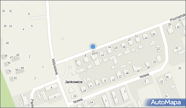 Jankowice, Poznańska, 10, mapa Jankowice