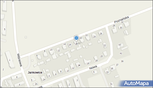 Jankowice, Poznańska, 18, mapa Jankowice