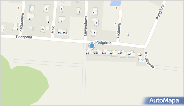 Jankowo Gdańskie, Podgórna, 12a, mapa Jankowo Gdańskie