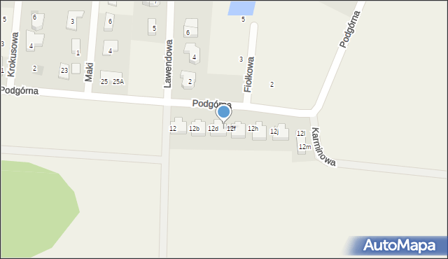 Jankowo Gdańskie, Podgórna, 12e, mapa Jankowo Gdańskie