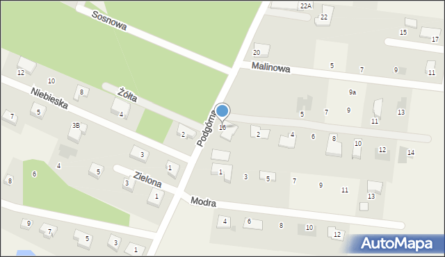 Jankowo Gdańskie, Podgórna, 16, mapa Jankowo Gdańskie