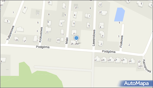 Jankowo Gdańskie, Podgórna, 25A, mapa Jankowo Gdańskie