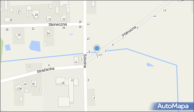 Janów, Północna, 1, mapa Janów