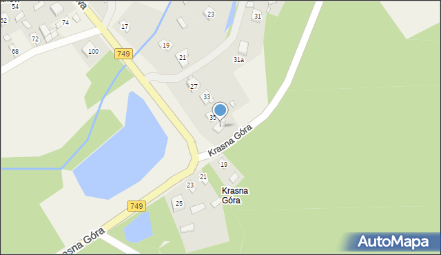 Janów, Południowa, 37, mapa Janów