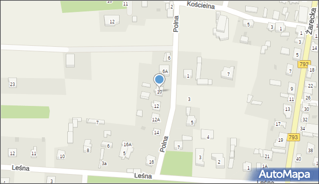 Janów, Polna, 10, mapa Janów