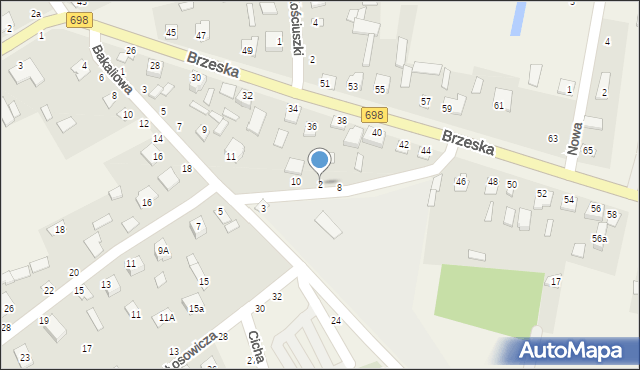 Janów Podlaski, Podborna, 2, mapa Janów Podlaski