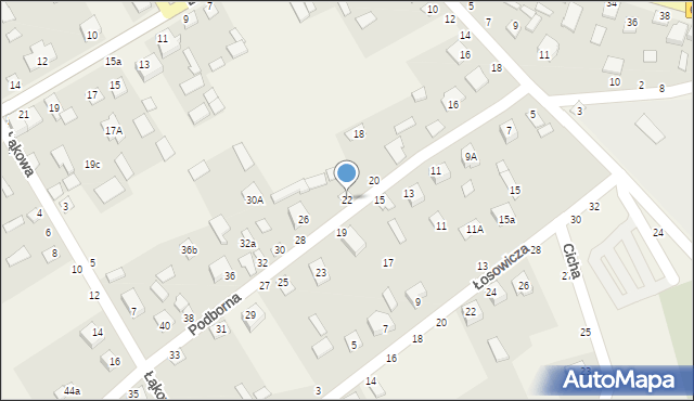 Janów Podlaski, Podborna, 22, mapa Janów Podlaski