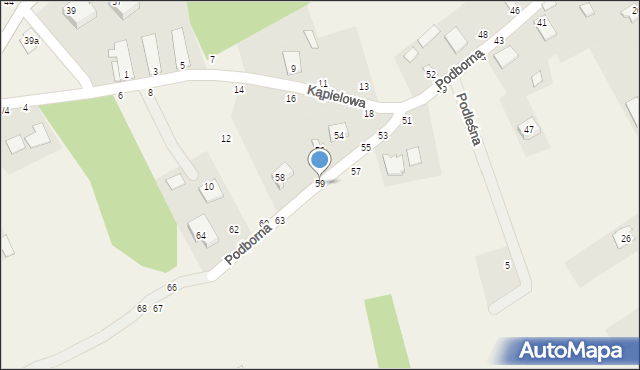 Janów Podlaski, Podborna, 59, mapa Janów Podlaski