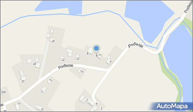 Janowice, Podlesie, 6, mapa Janowice