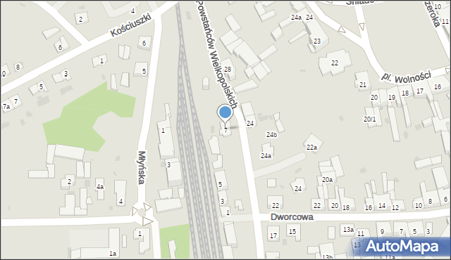 Janowiec Wielkopolski, Powstańców Wielkopolskich, 7, mapa Janowiec Wielkopolski