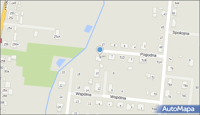 Jarocin, Pogodna, 9, mapa Jarocin