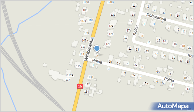 Jarocin, Polna, 2, mapa Jarocin