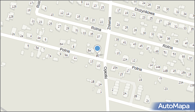 Jarocin, Polna, 8C, mapa Jarocin