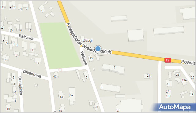 Jarocin, Powstańców Wielkopolskich, 2a, mapa Jarocin