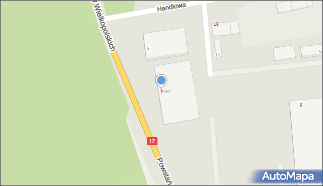Jarocin, Powstańców Wielkopolskich, 7, mapa Jarocin