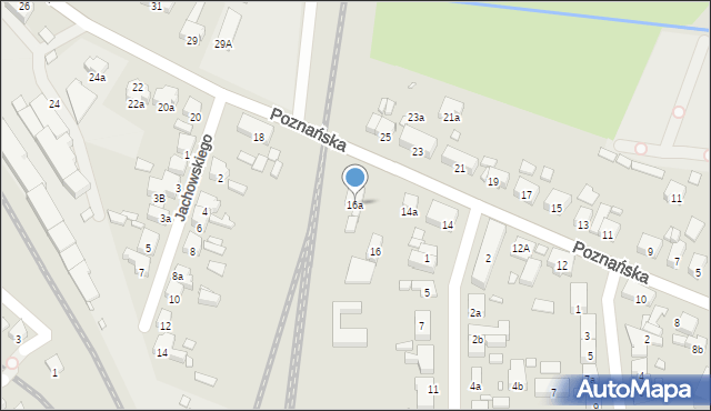 Jarocin, Poznańska, 16a, mapa Jarocin