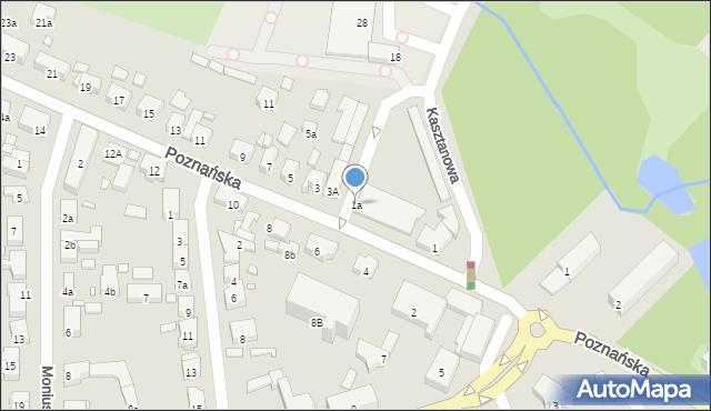 Jarocin, Poznańska, 1a, mapa Jarocin