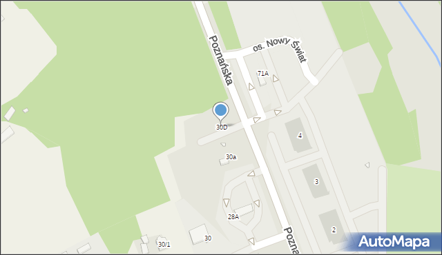 Jarocin, Poznańska, 30D, mapa Jarocin