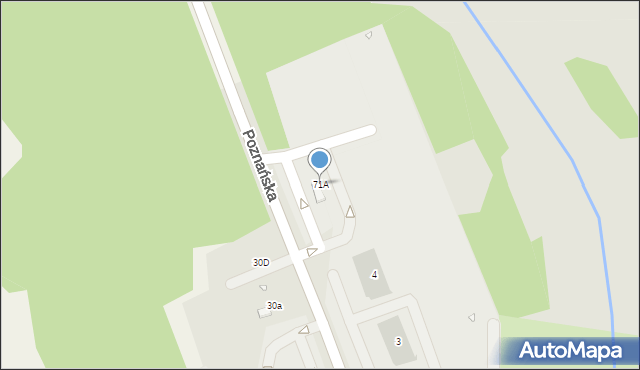 Jarocin, Poznańska, 71A, mapa Jarocin