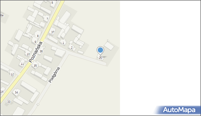 Jarogniewice, Podgórna, 2C, mapa Jarogniewice