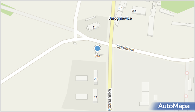 Jarogniewice, Poznańska, 21a, mapa Jarogniewice