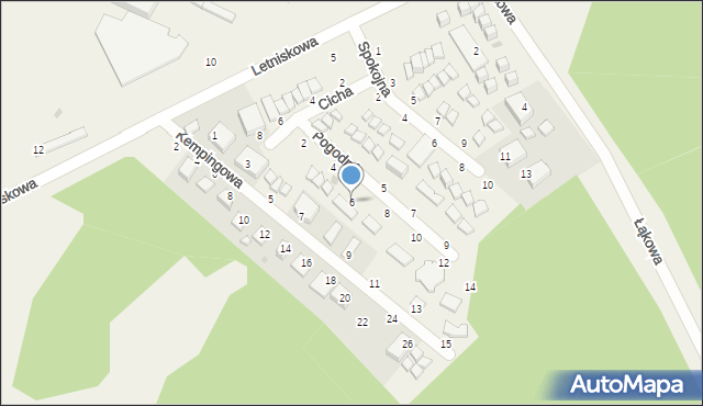 Jarosławiec, Pogodna, 6, mapa Jarosławiec