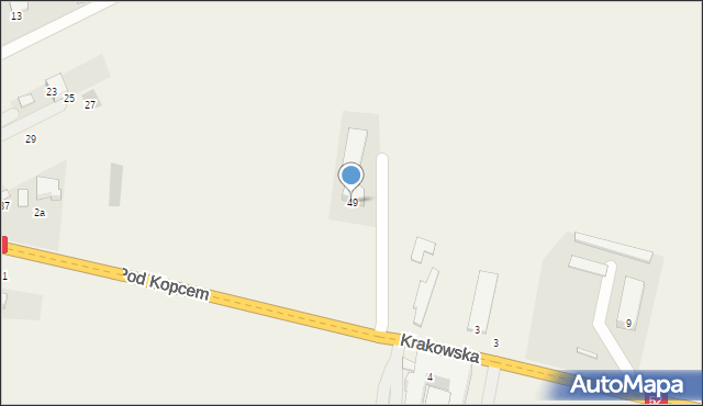 Jaroszowice, Pod Kopcem, 49, mapa Jaroszowice