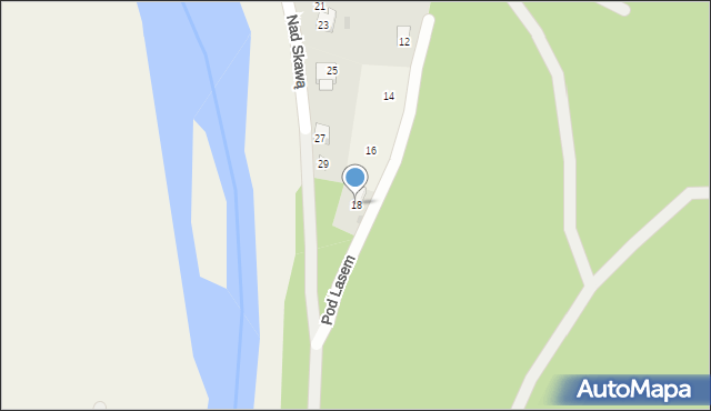 Jaroszowice, Pod Lasem, 18, mapa Jaroszowice