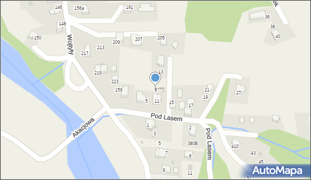 Jaroszowice, Pod Lasem, 9, mapa Jaroszowice