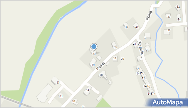 Jasienica, Polna, 23, mapa Jasienica