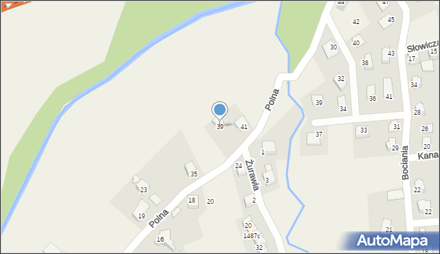 Jasienica, Polna, 39, mapa Jasienica