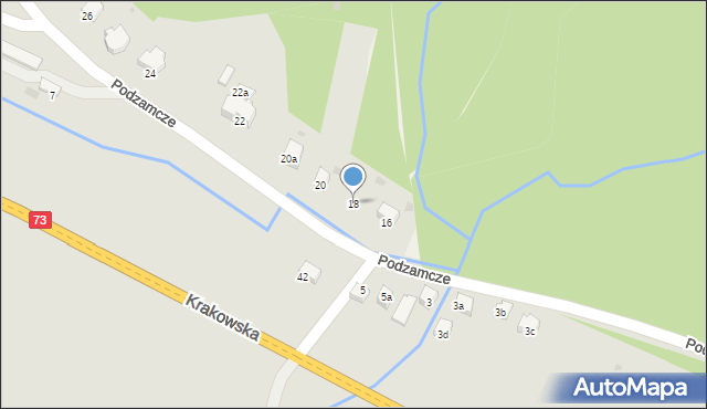 Jasło, Podzamcze, 18, mapa Jasła