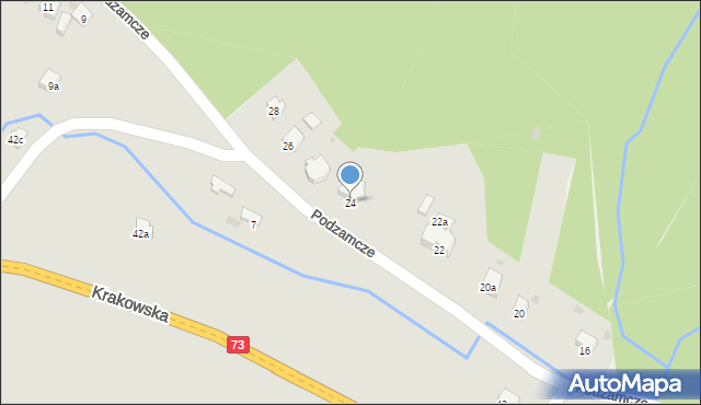 Jasło, Podzamcze, 24, mapa Jasła