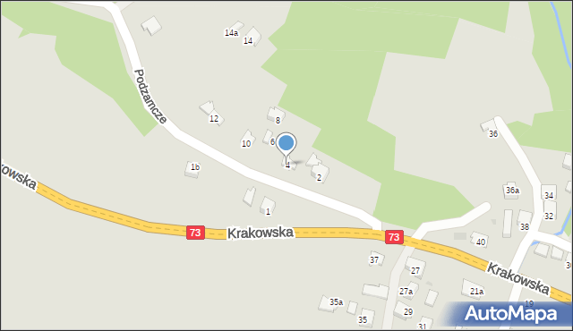 Jasło, Podzamcze, 4, mapa Jasła