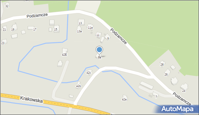 Jasło, Podzamcze, 9a, mapa Jasła