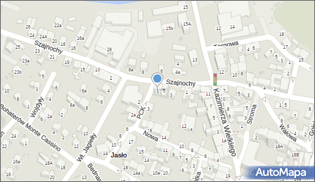 Jasło, Polskiego Czerwonego Krzyża, 1, mapa Jasła