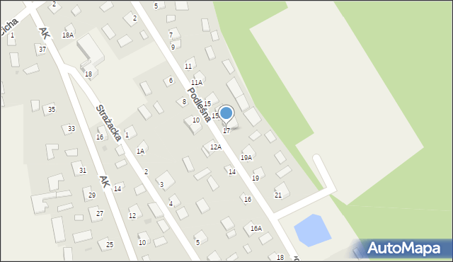 Jastkowice, Podleśna, 17, mapa Jastkowice