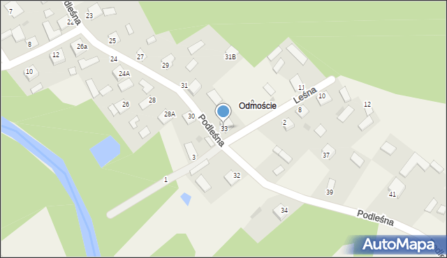 Jastkowice, Podleśna, 33, mapa Jastkowice