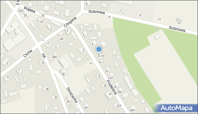 Jastkowice, Podleśna, 7, mapa Jastkowice