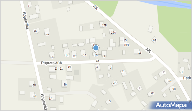 Jastkowice, Poprzeczna, 10, mapa Jastkowice