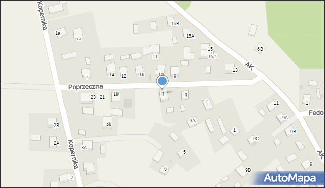 Jastkowice, Poprzeczna, 4, mapa Jastkowice