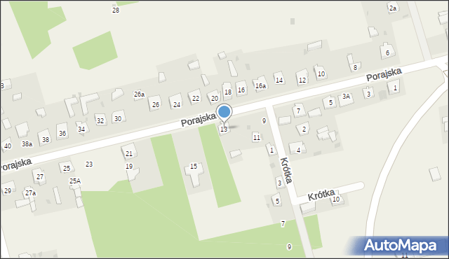 Jastrząb, Porajska, 13, mapa Jastrząb