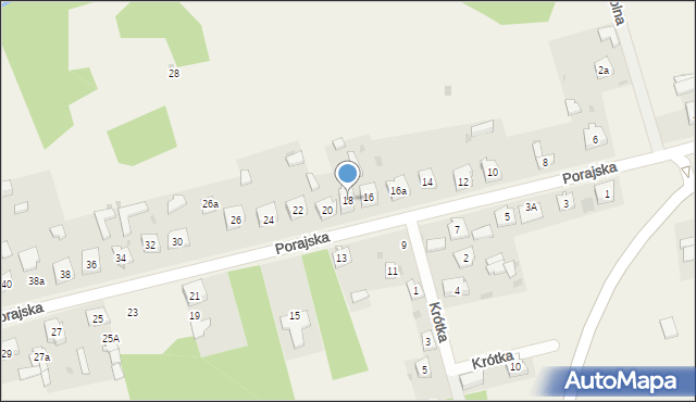 Jastrząb, Porajska, 18, mapa Jastrząb