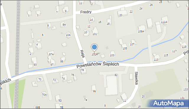 Jastrzębie-Zdrój, Powstańców Śląskich, 101A, mapa Jastrzębie-Zdrój